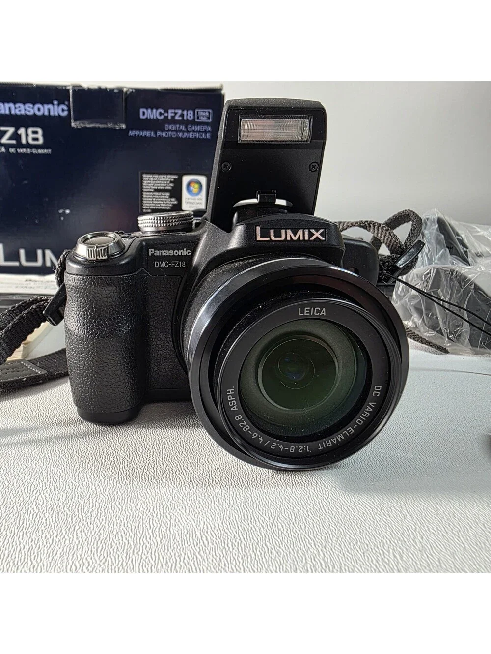 Panasonic Lumix DMC-FZ18 Digital Camera DC Vario-Elmarit Lens 18x Leica Bundle